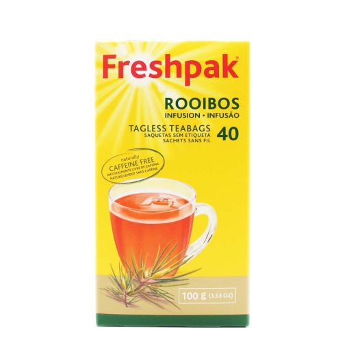 40 bag carton of freshpak rooibos tagless tea bags